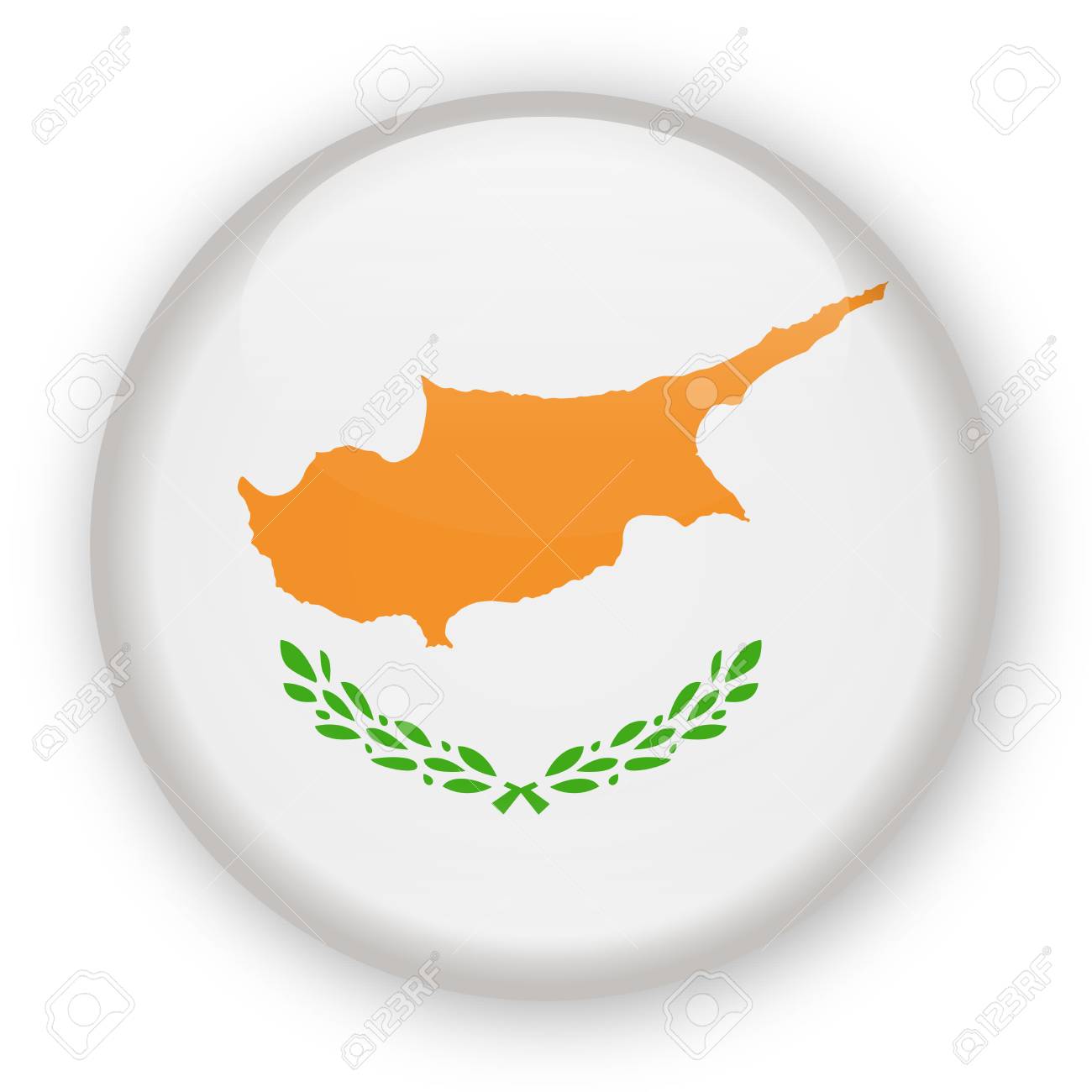 Cyprus Flag Vector Round Icon - Illustration Royalty Free Cliparts, Vectors, And Stock Illustration. Image 91358332.