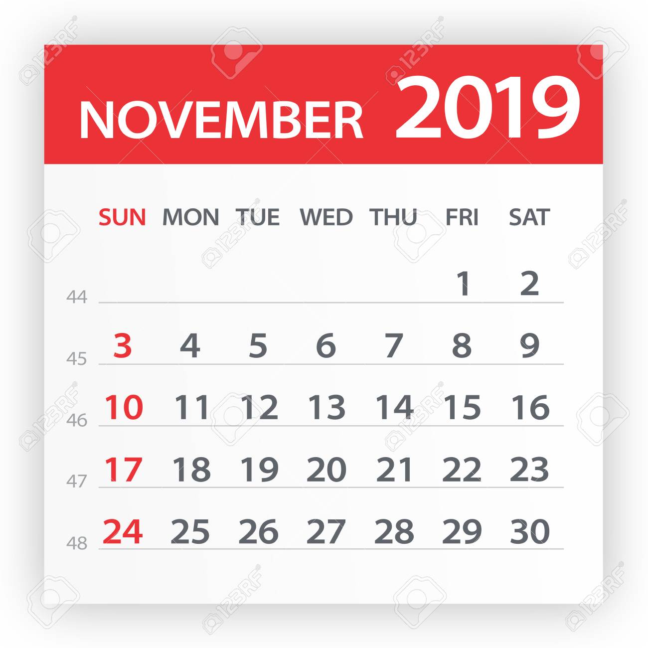 november 2019 calendar leaf illustration vector graphic page november 2019 calendar clipart