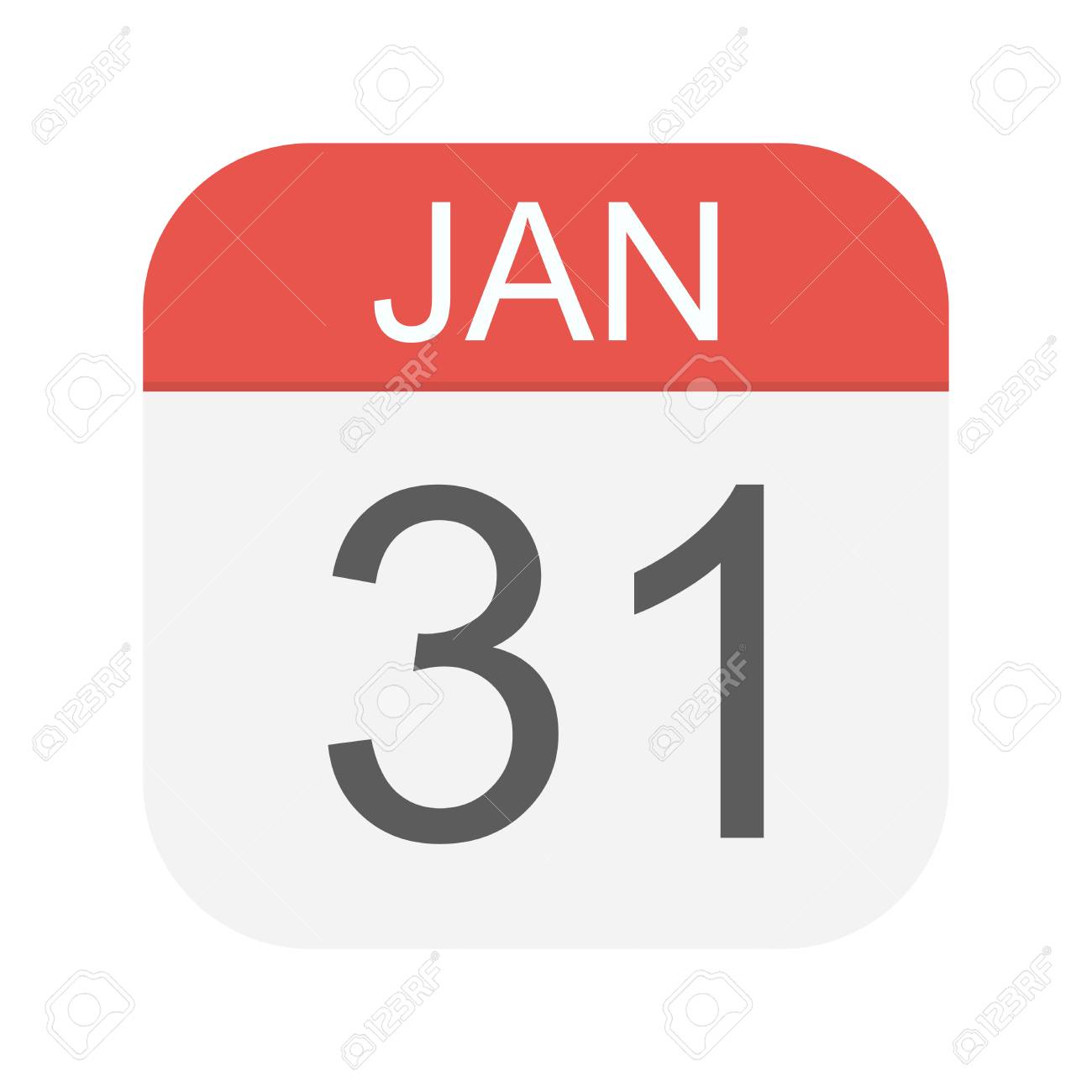 january 31 calendar icon vector illustration royalty free january calendar icon