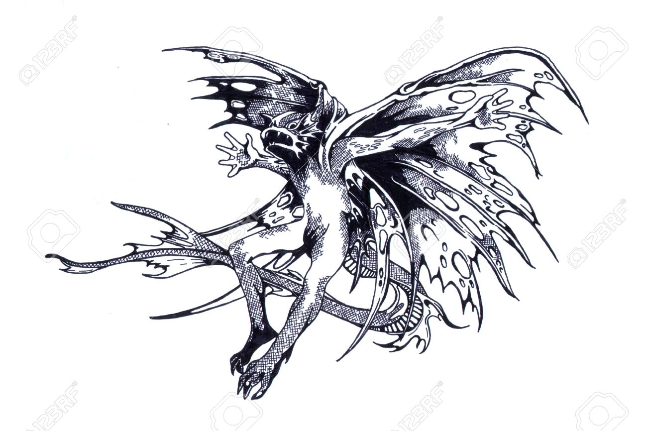 Schwarz-Weiß-Muster Tattoo Prähistorischer Drache Lizenzfreie Fotos ... Schwarz-Weiß-Muster Tattoo Prähistorischer Drache Lizenzfreie Fotos ...
