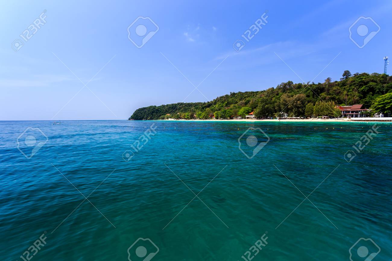 tropical beach at koh maiton island phuket thailand stock photo