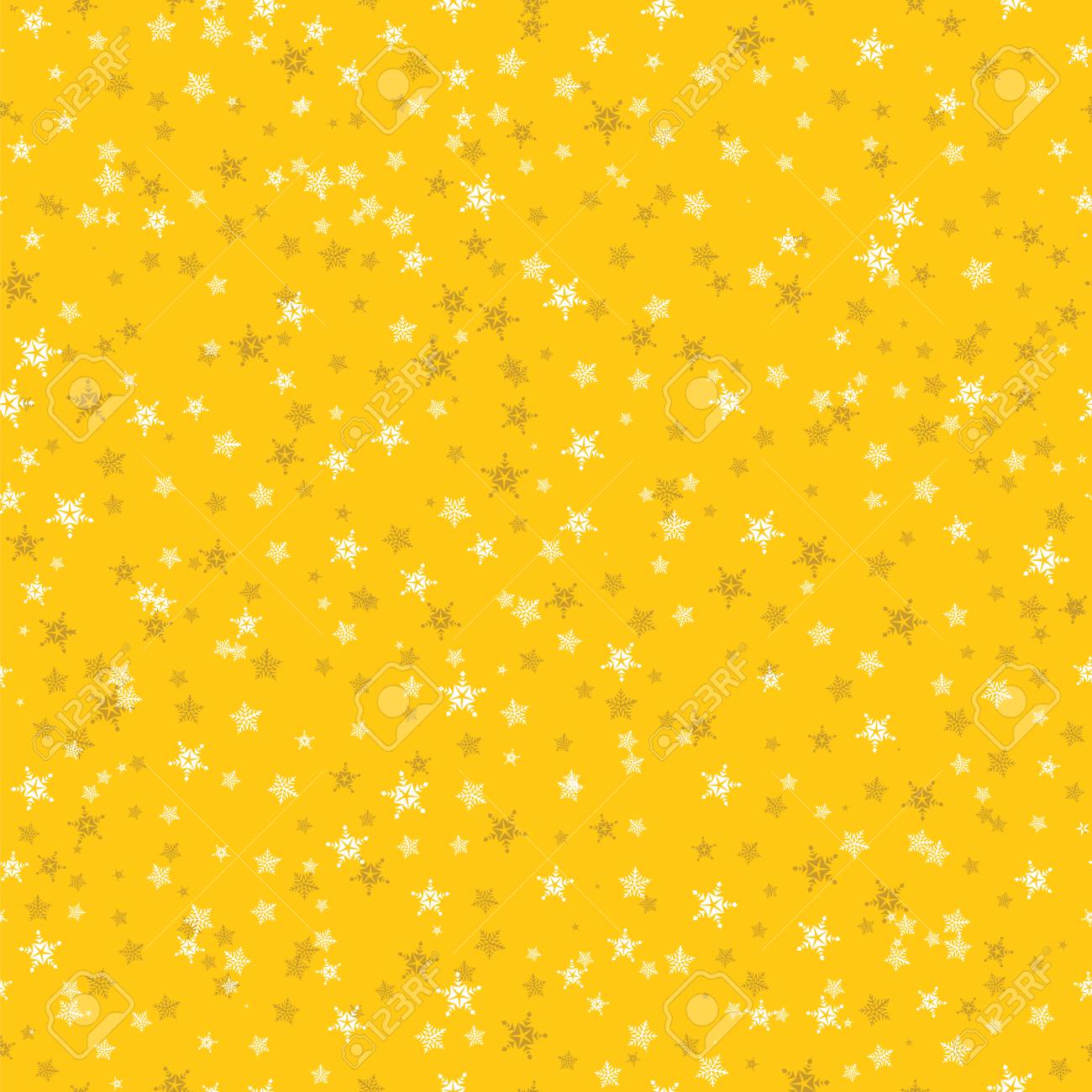 Padrao Sem Emenda De Muitos Flocos De Neve Em Fundo Amarelo Tema De Inverno De Natal Para Embrulho Ano Novo Fundo Sem Emenda Para O Site Ilustraciones Vectoriales Clip Art Vectorizado Libre