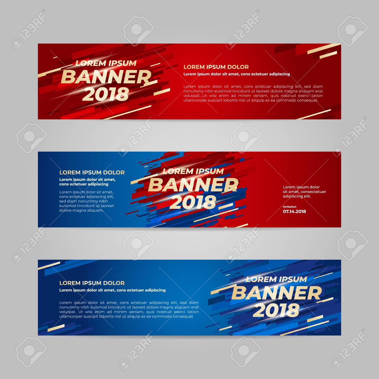 Vector Design Banner Web Template For Sport Event 2018 Trend Royalty Free Cliparts Vectors And Stock Illustration Image 98695919