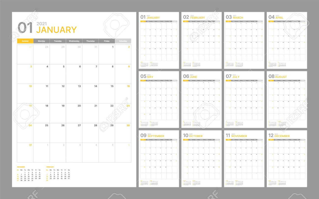 Wall Calendar Template For 21 Year Planner Diary In A Minimalist Royalty Free Cliparts Vectors And Stock Illustration Image Wall Calendar Template For 21 Year Planner Diary In A Minimalist Royalty Free Cliparts Vectors And Stock Illustration Image