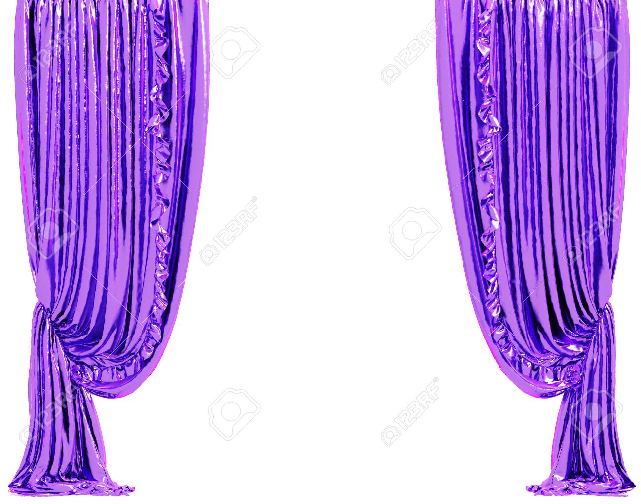 Briller Le Rideau Violet. Isolé Sur Fond Blanc Inclure Un Tracé De ... Briller Le Rideau Violet. Isolé Sur Fond Blanc Inclure Un Tracé De ...