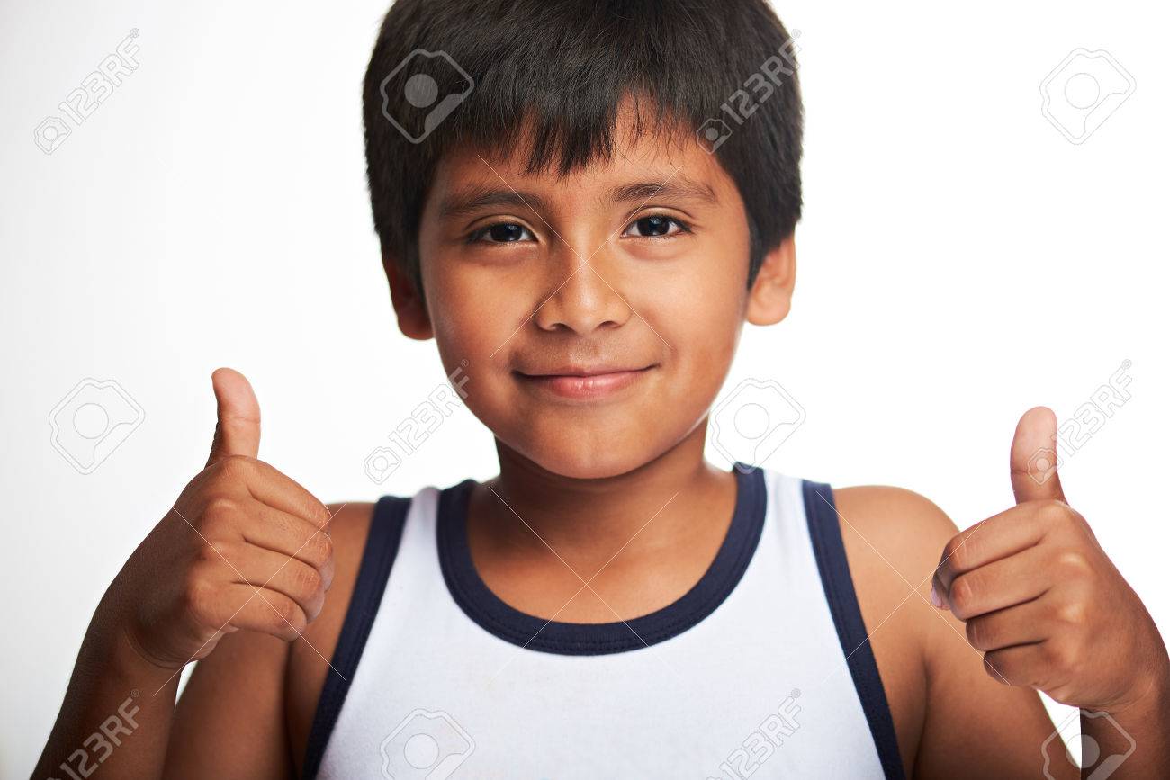 Latino boy thumbs free pic