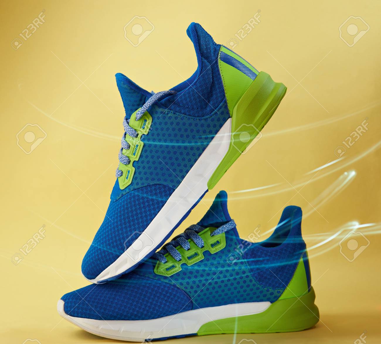 colorful running shoes