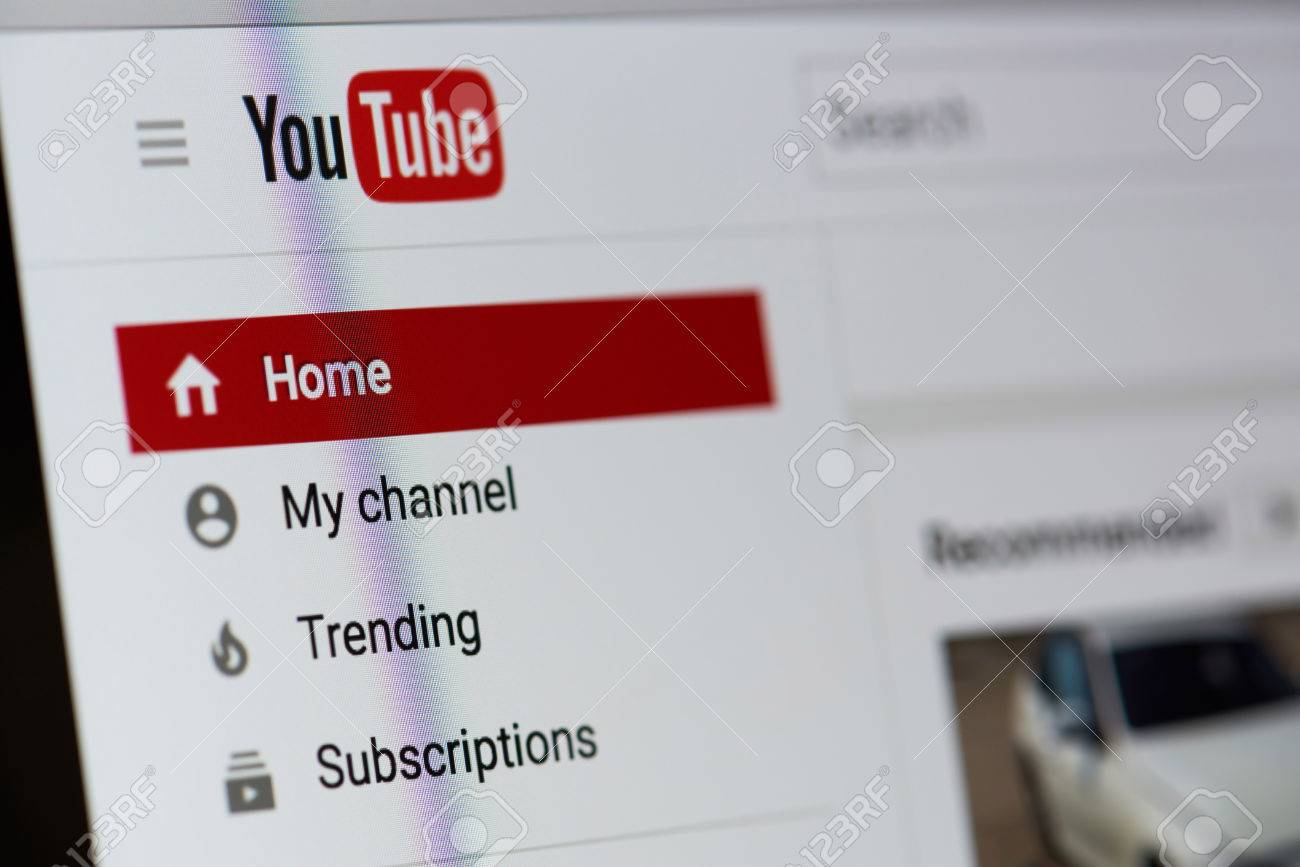 New york, USA - August 18, 2017: Youtube video service on laptop screen close-up. Youtube service menu - 84380231 New york, USA - August 18, 2017: Youtube video service on laptop screen close-up. Youtube service menu - 84380231