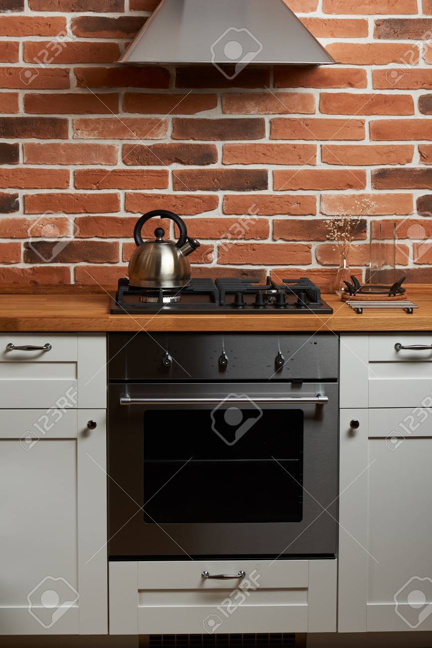 Diseno De Vista Frontal De La Cocina Moderna Grungy Diseno De