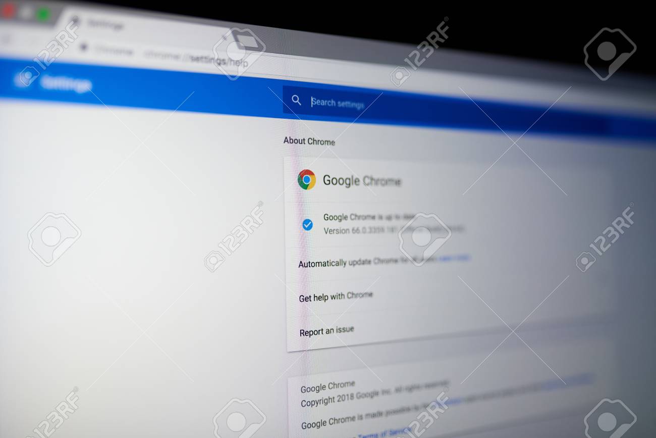 New york, USA - May 25, 2018: Google chrome internet browser menu on laptop screen close up - 103566407 New york, USA - May 25, 2018: Google chrome internet browser menu on laptop screen close up - 103566407