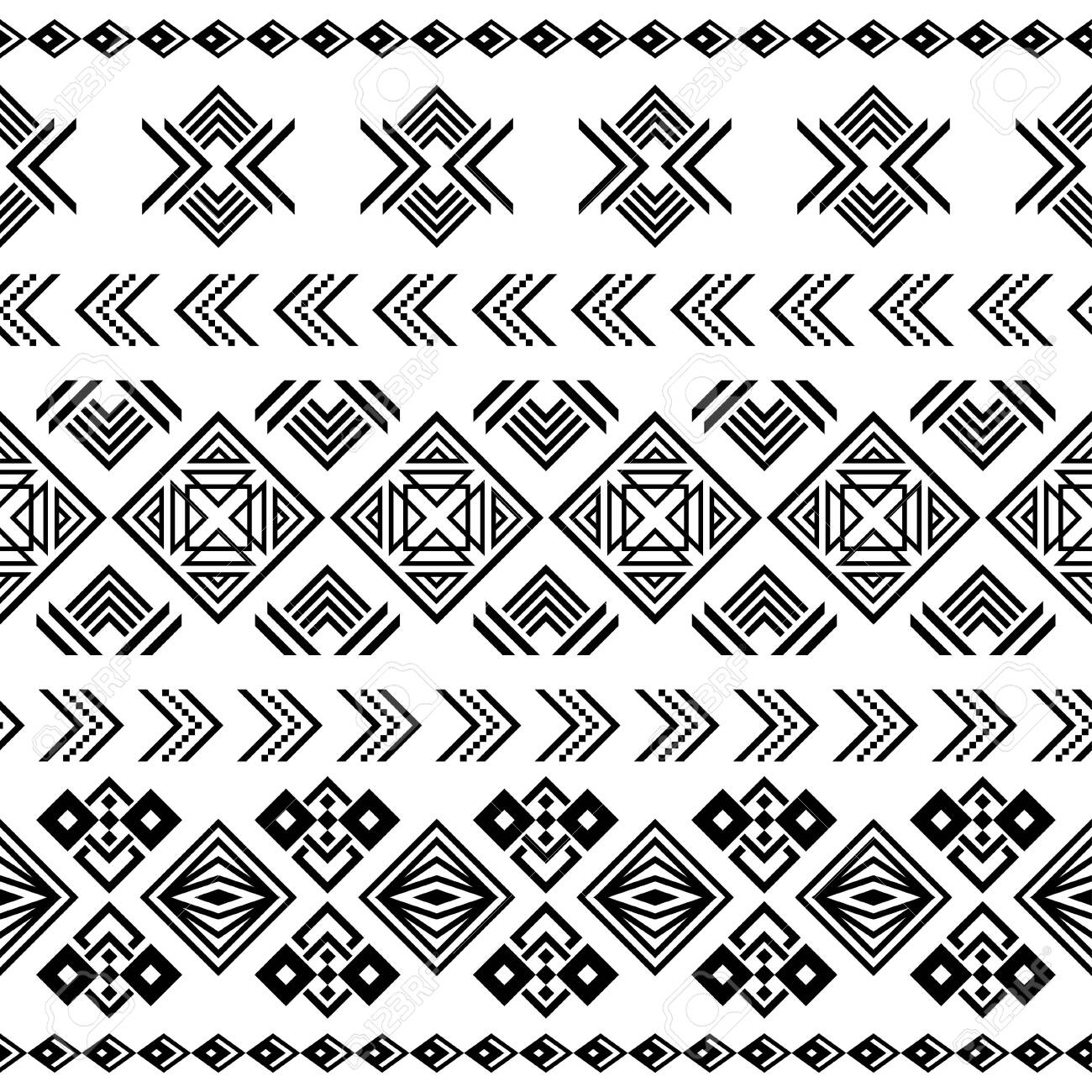Ikat Geometric Ethnic Tribal Pattern. Tribal Illustration Design Vector.  Aztec, Inca Background Ethnic Seamless Pattern Royalty Free SVG, Cliparts,  Vectors, and Stock Illustration. Image 129794500., image size:1300x1300
