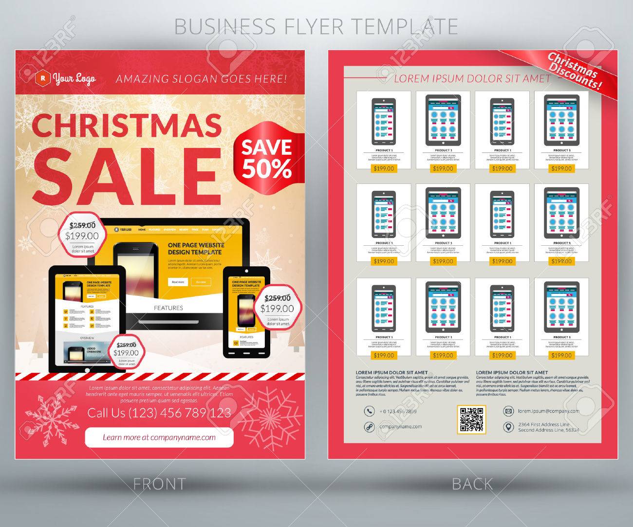vector business flyer template for mobile application or online flyer template online