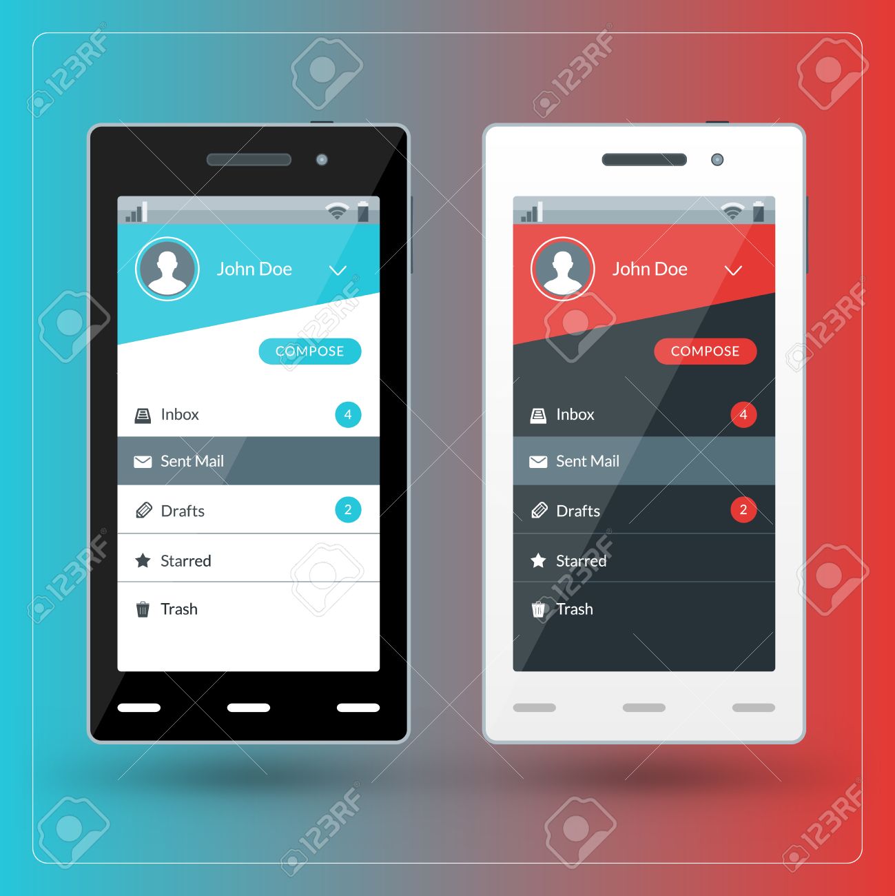 mobile app design template
