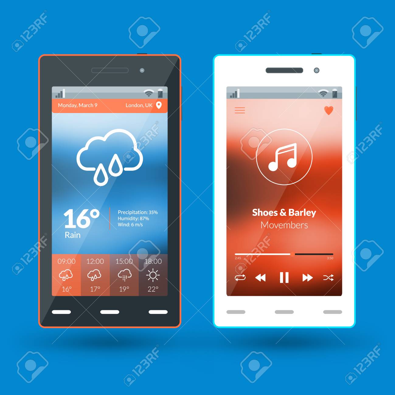 mobile apps design templates