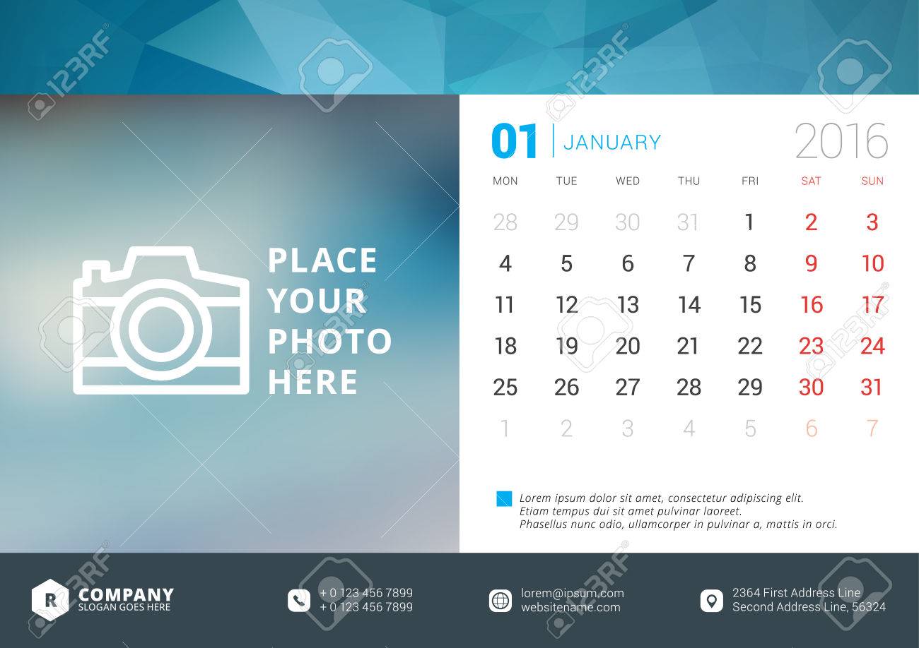 Desk Calendar 2016 Desk Calendar 2016