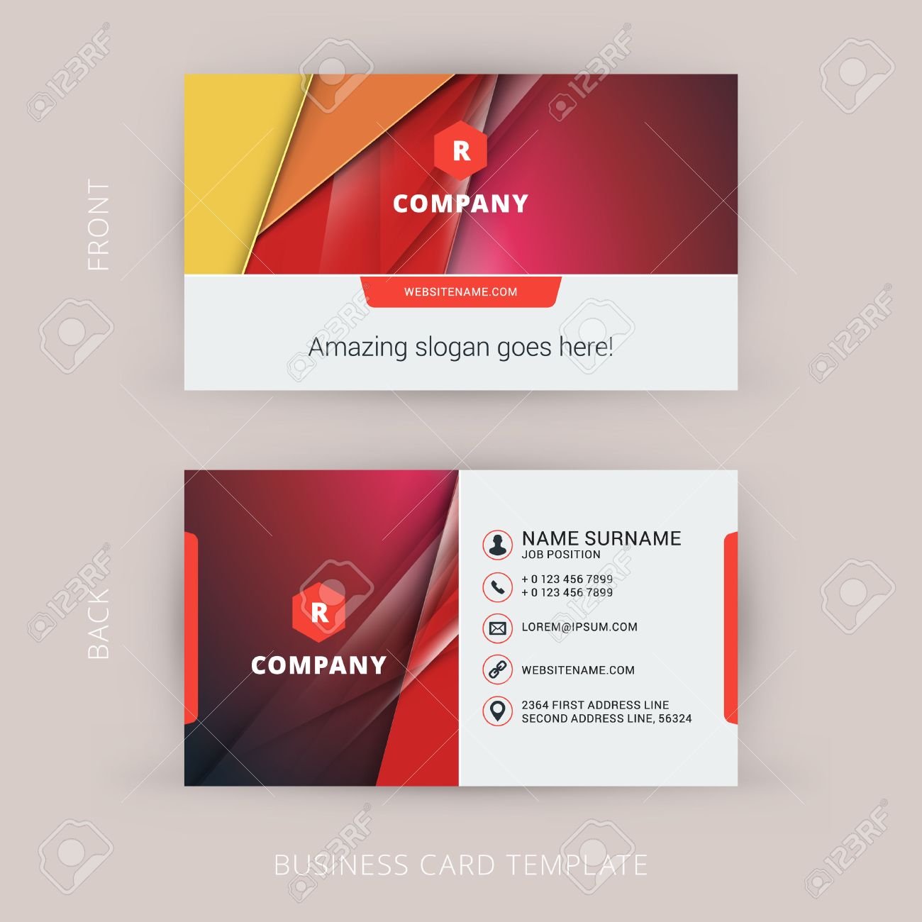 contact card template