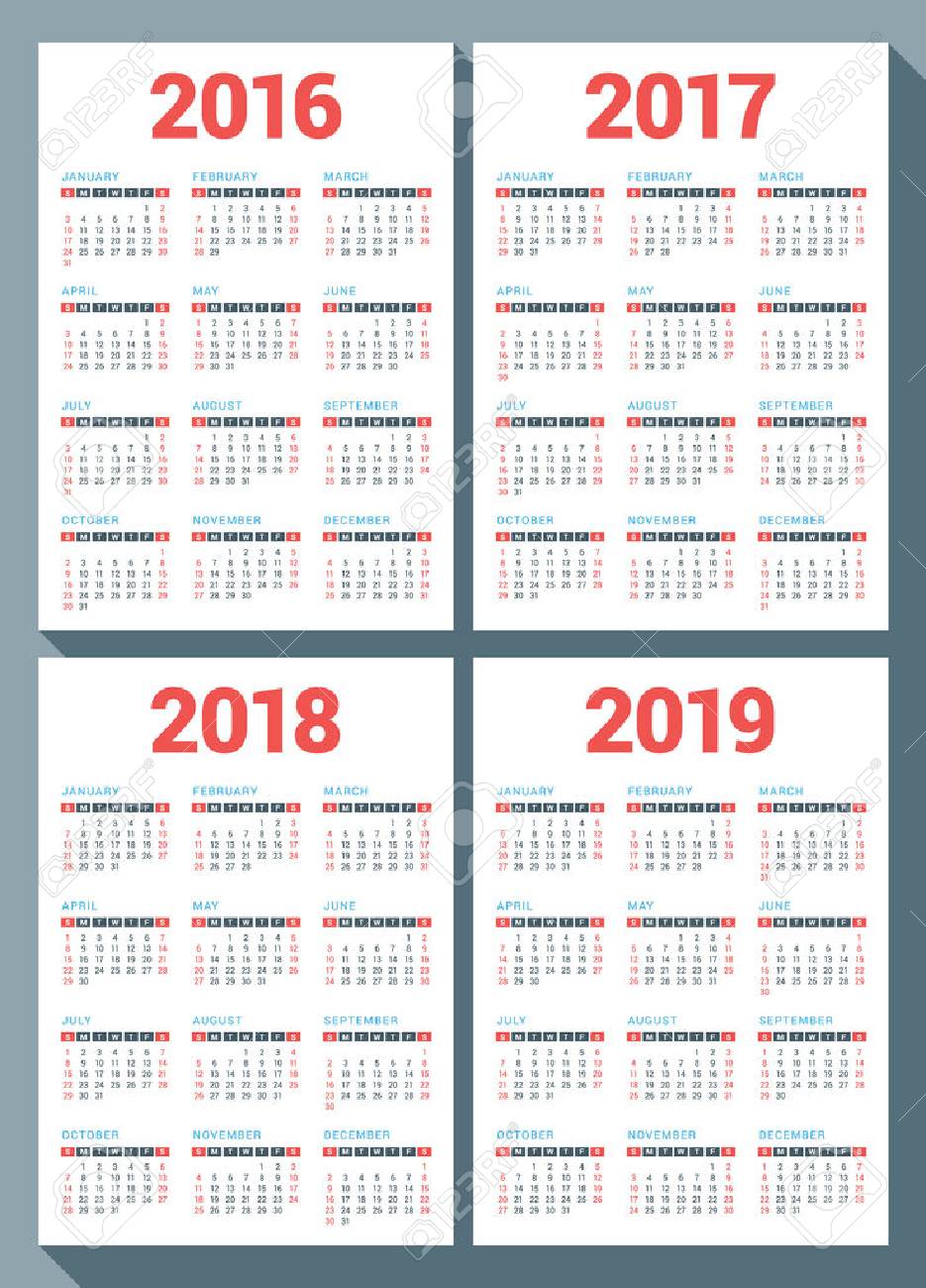 calendarios en blanco