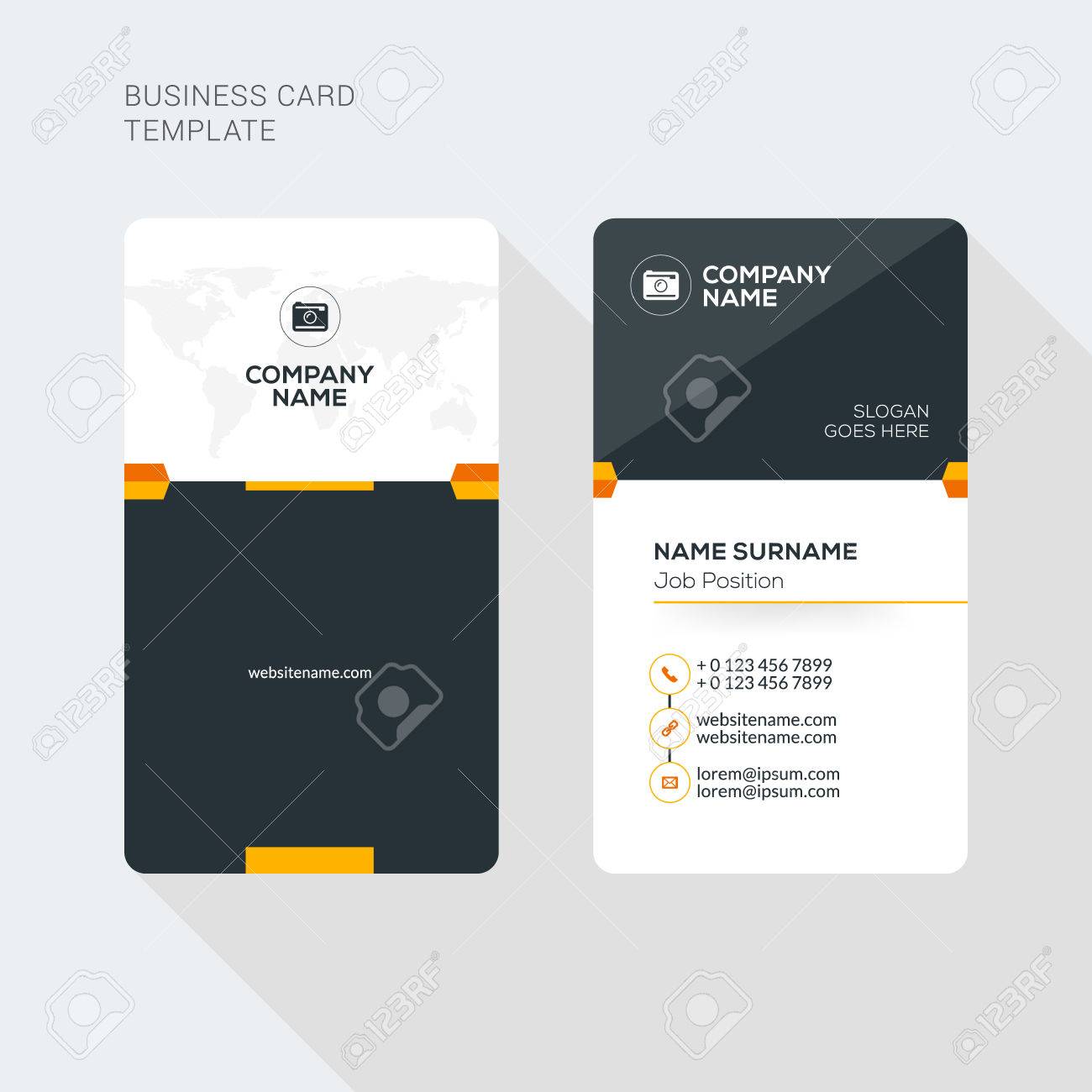 vertical business card template