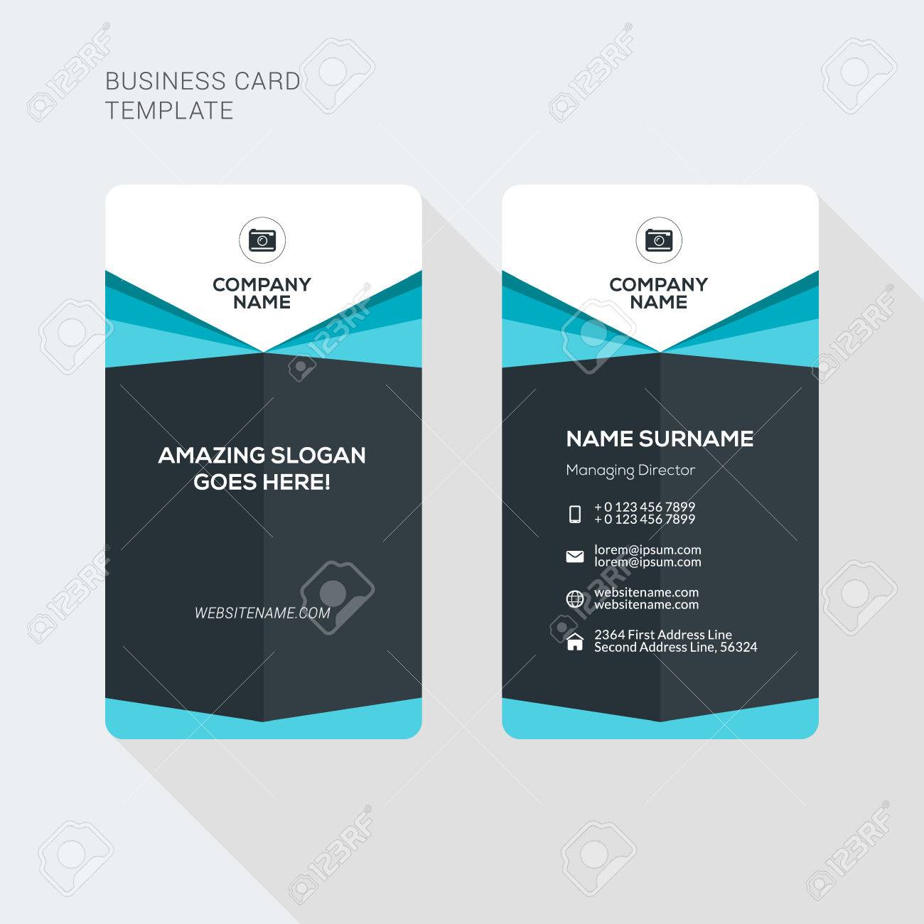 vertical business card template