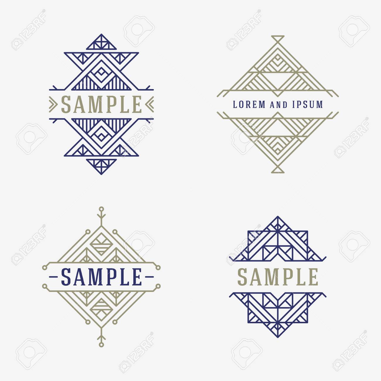 set of line art