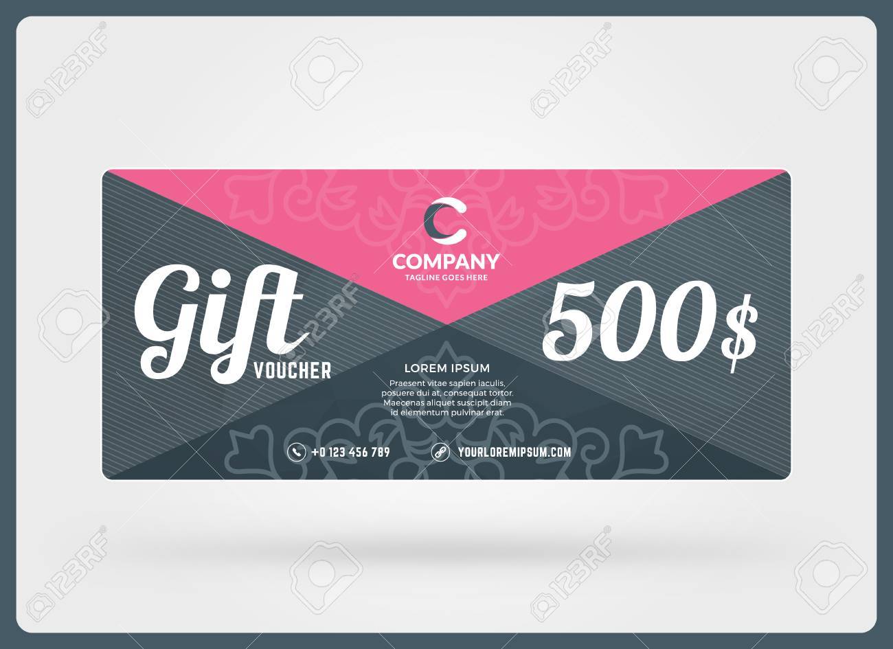 gift voucher vector design template discount card gift