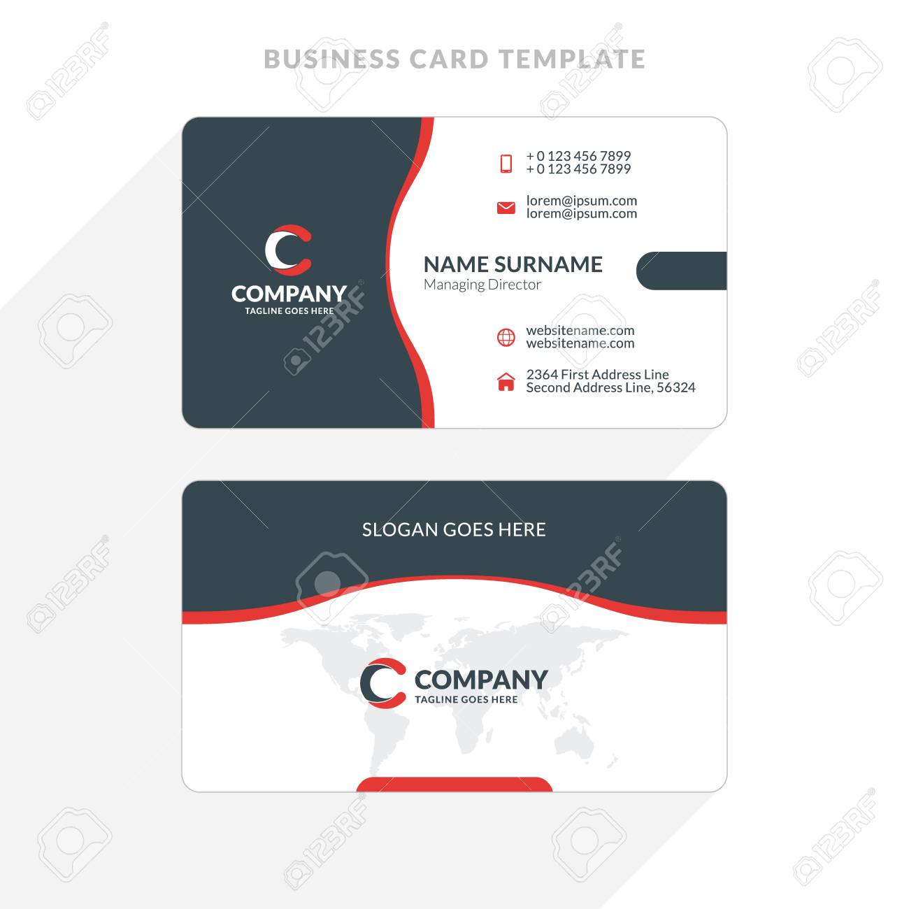 double sided business cards templates