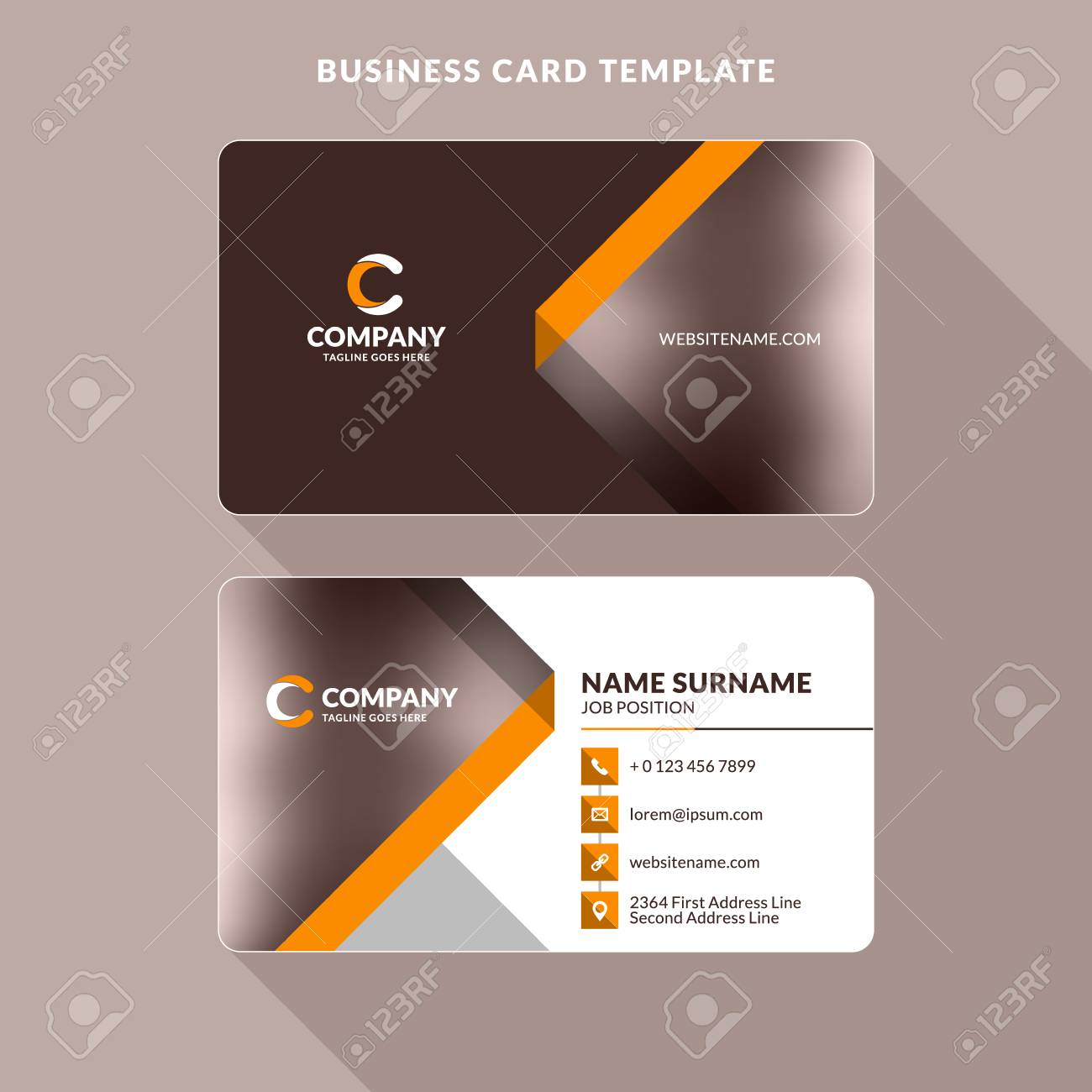 double sided business card template