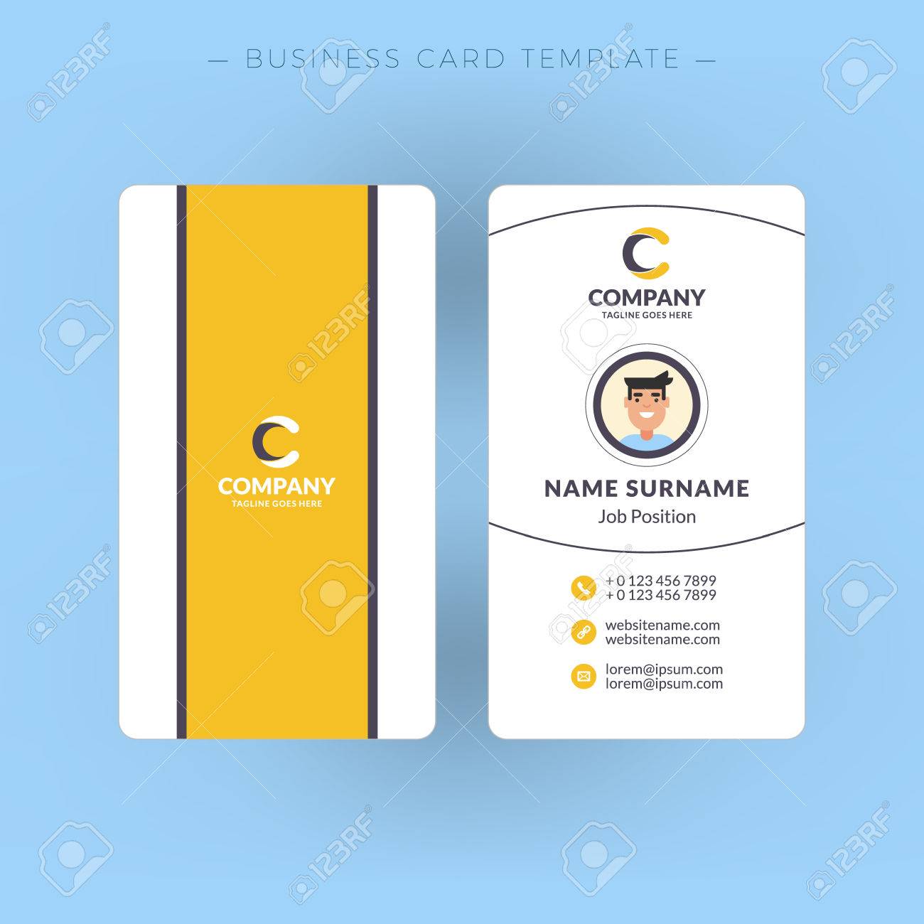 double sided business card template