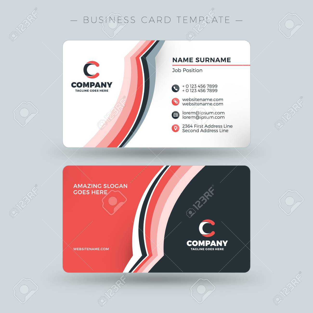 double sided business cards templates