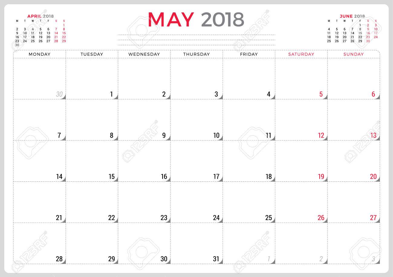 may 2018 weekly calendar