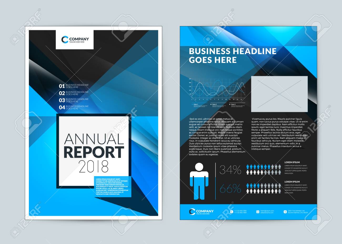Download Annual Report Cover Design Template Vector Flyer Mockup Cover Royalty Free Cliparts Vectors And Stock Illustration Image 83749441