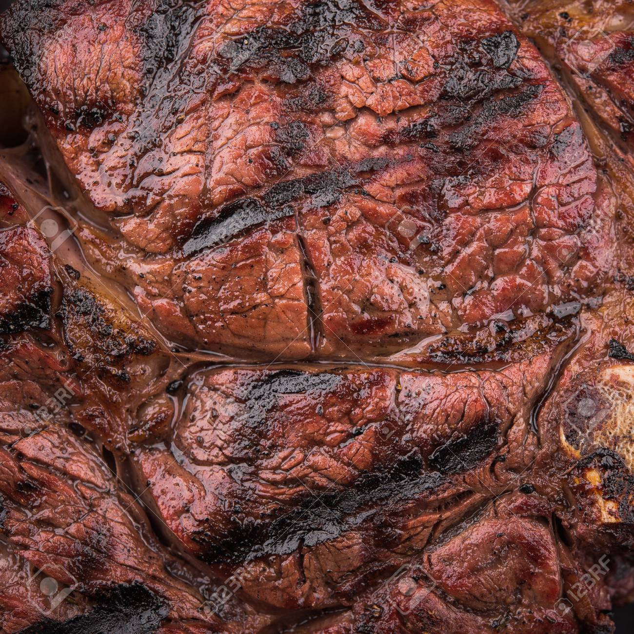 ジューシーなビーフ ステーキ テクスチャのクローズ アップ 肉のマクロ写真 の写真素材 画像素材 Image