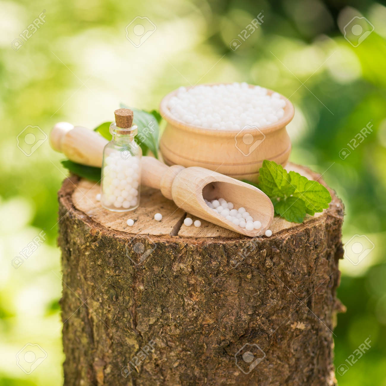 Greeb Natural Eco Medicine Treatment Of Homeopathy Globules On Stock Photo Picture And Royalty Free Image Image