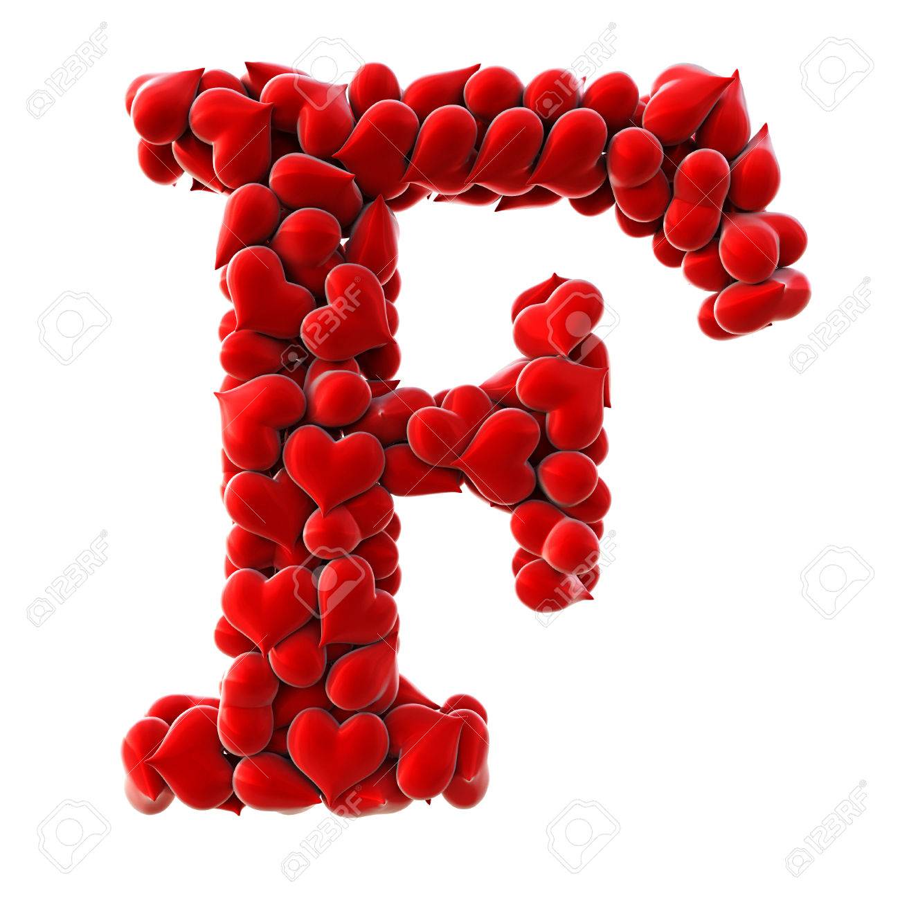 Alphabet Aus Roten Herzen Gemacht Isoliert Auf Weiss 3d Darstellung Lizenzfreie Fotos Bilder Und Stock Fotografie Image 65432767