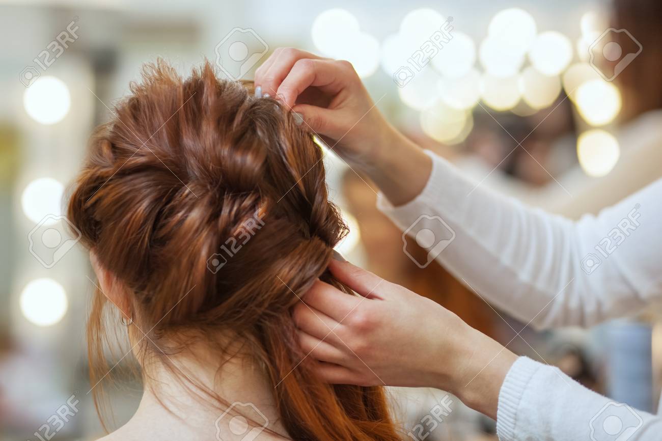 Beautiful With Long Red Haired Hairy Girl Hairdresser Weaves