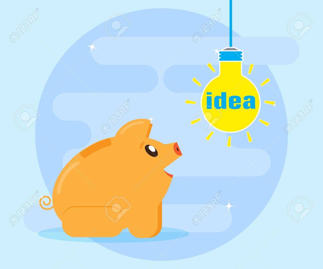 Finden Sie, Erfinden, Erzeugen Gute Finanzielle Idee Für Gewinn Und  Reichtum. Wohnung Stil Lizenzfrei Nutzbare Vektorgrafiken, Clip Arts,  Illustrationen. Image 64549463.