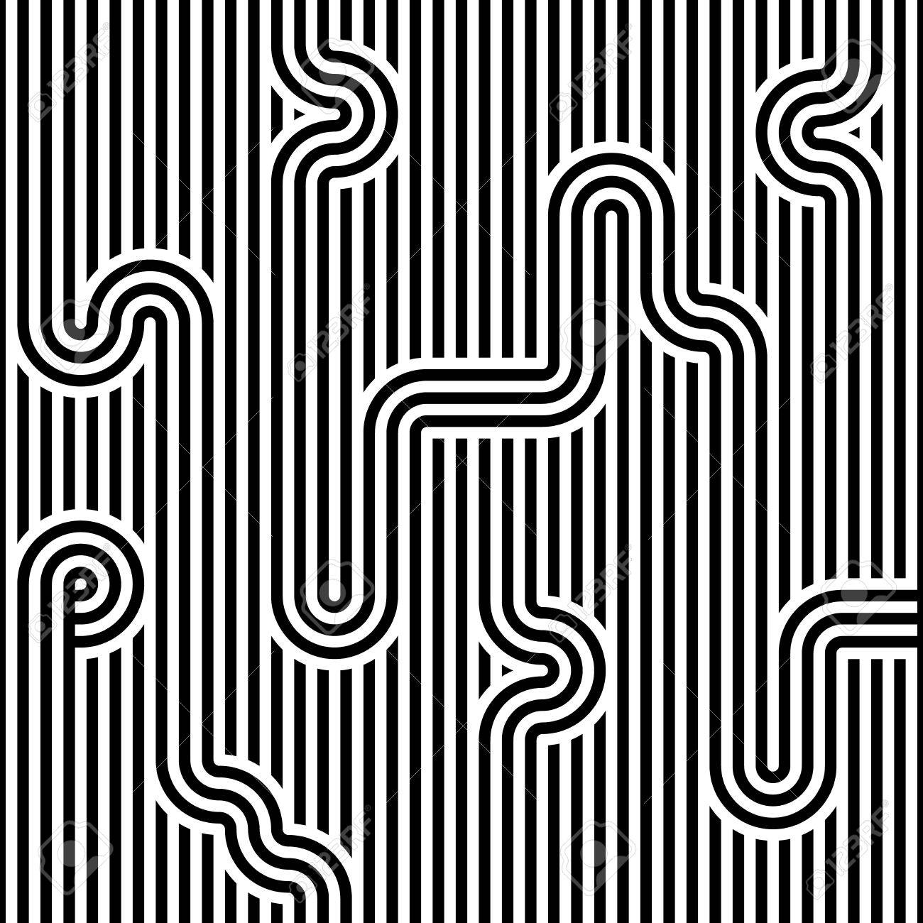 Geometric Maze Ribbon