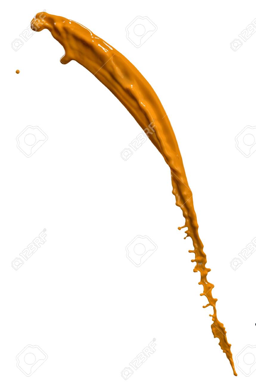 splendid orange paint splash isolated on white background - 147067449 splendid orange paint splash isolated on white background - 147067449