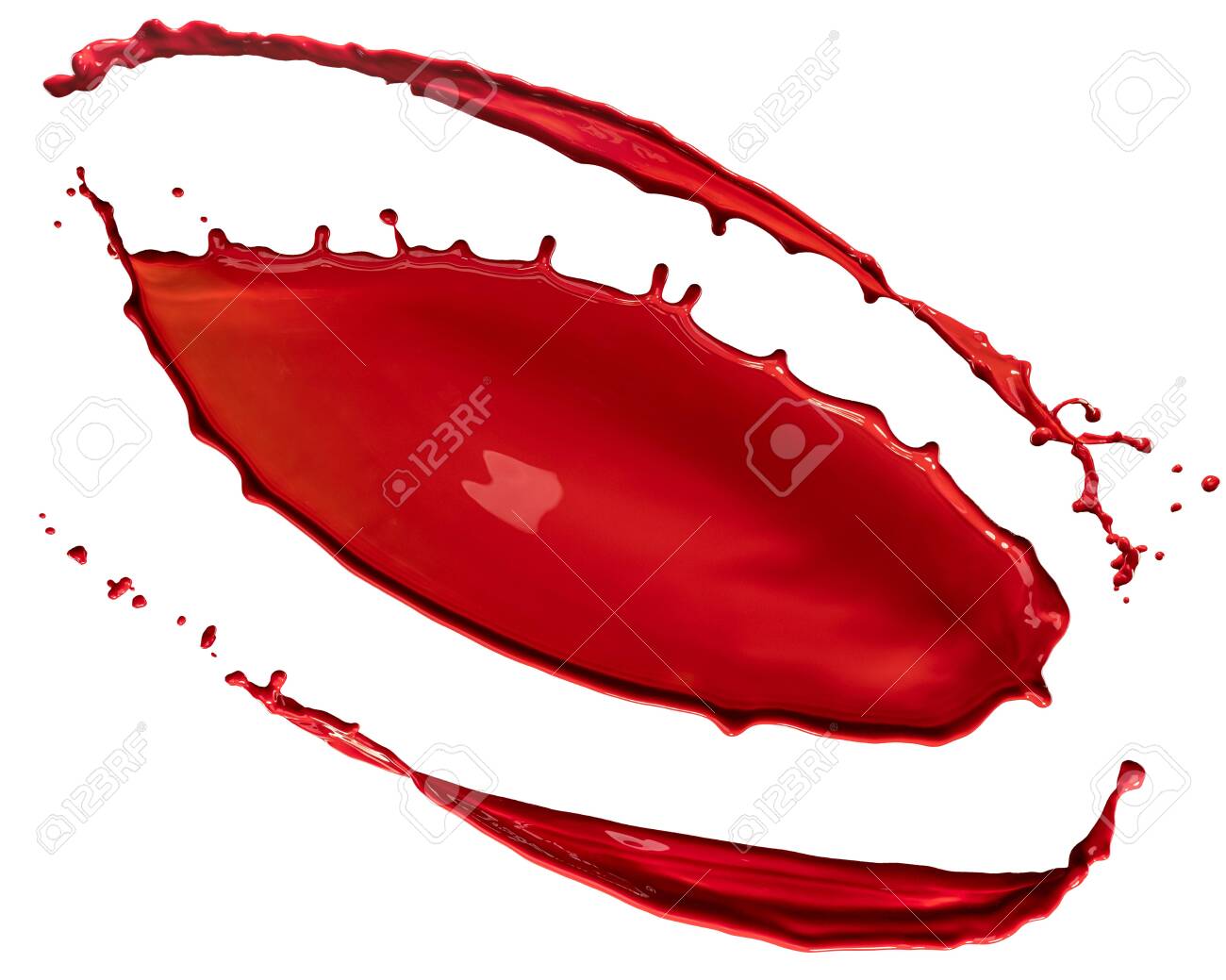beautiful splashes of red paint isolated on white background - 147758234 beautiful splashes of red paint isolated on white background - 147758234