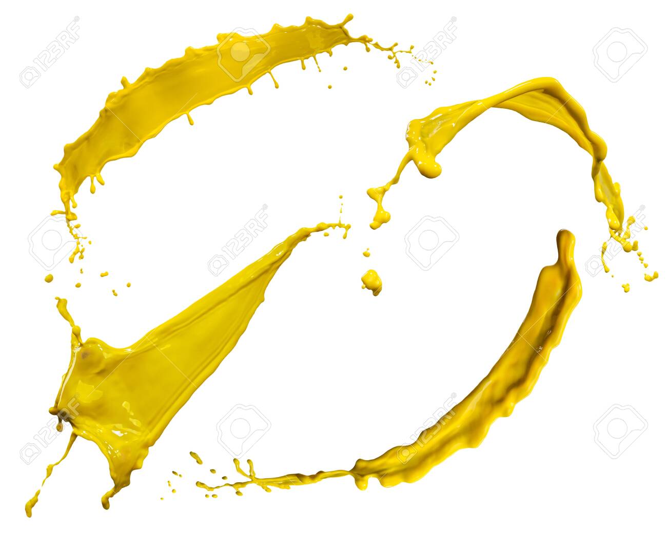 splendid yellow paint splash isolated on white background - 148651547 splendid yellow paint splash isolated on white background - 148651547