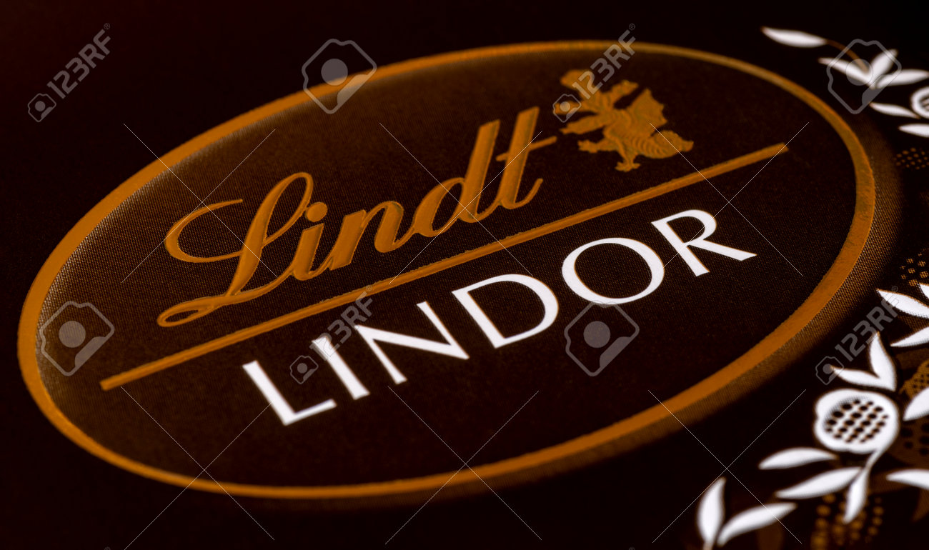 Imperia, Italy - November 2, 2019: Close Up Of The Lindt Logo On A Box  Lindor Chocolates Stock Photo, Picture and Royalty Free Image. Image  142974717., image size:1300x770