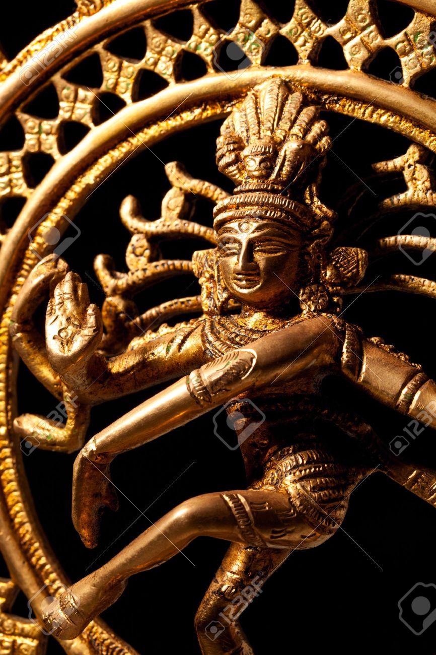 Statue Of Indian Hindu God Shiva Nataraja - Lord Of Dance Close Up ...