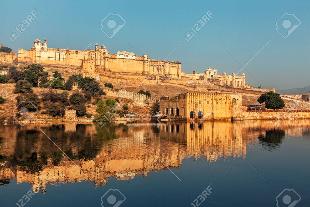Famous Rajasthan indian landmark - Amer (Amber) fort, Jaipur, Rajasthan, India - 43579312 Famous Rajasthan indian landmark - Amer (Amber) fort, Jaipur, Rajasthan, India - 43579312