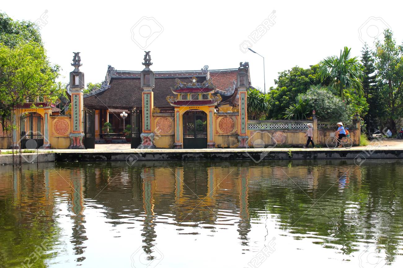hai duong vietnam september 22 temple in the traditional stock
