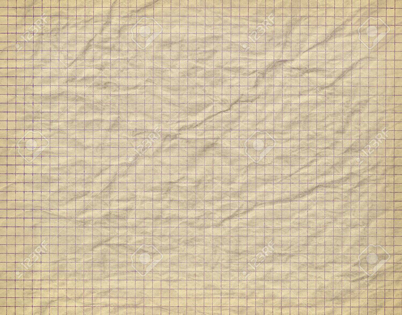 Old crumpled checkered paper background - 14557294 Old crumpled checkered paper background - 14557294