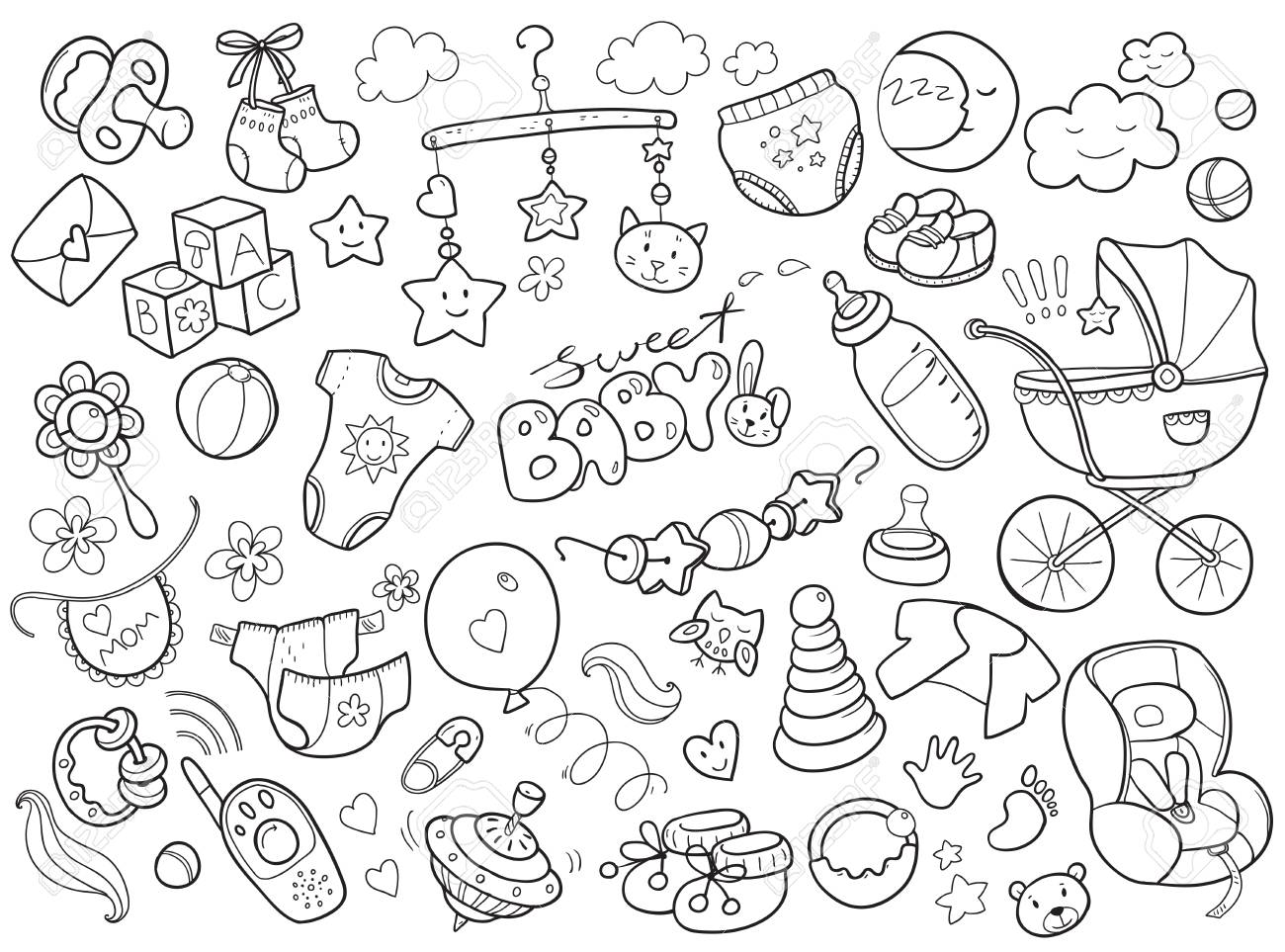 Ensemble Mignon Doodle Sur Le Theme Du Nourrisson Nouveau Ne Soins Du Bebe Alimentation Vetements Jouets Materiel De Sante Securite Accessoires Dessins Vectoriels Isoles Clip Art Libres De Droits Vecteurs Et Illustration Ensemble Mignon Doodle Sur Le Theme Du Nourrisson Nouveau Ne Soins Du Bebe Alimentation Vetements Jouets Materiel De Sante Securite Accessoires Dessins Vectoriels Isoles Clip Art Libres De Droits Vecteurs Et Illustration