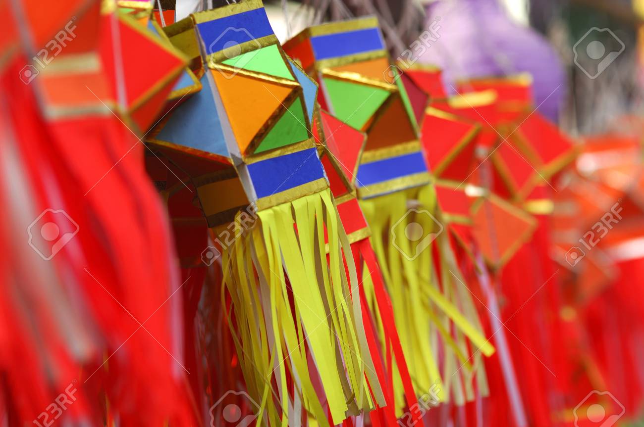 festival of lights diwali lanterns kandil for sale stock photo