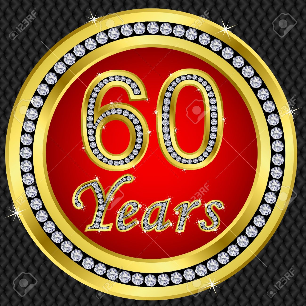 60 Jahre Jubilaum Goldenen Happy Birthday Symbol Mit Diamanten Vektor Illustration Lizenzfrei Nutzbare Vektorgrafiken Clip Arts Illustrationen Image