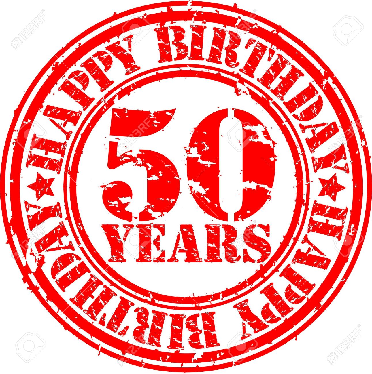 グランジ 50 歳お誕生日おめでとうございますスタンプ ベクトル イラスト のイラスト素材 ベクタ Image