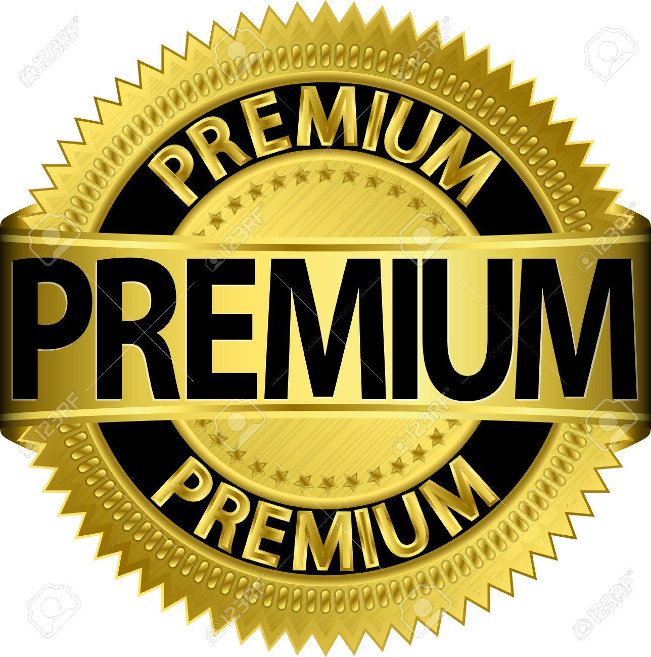 Золотой Ярлык Премиум, Векторные Иллюстрации Клипарты, SVG, векторы, и Набор Иллюстраций Без Оплаты Отчислений. Image 15791143